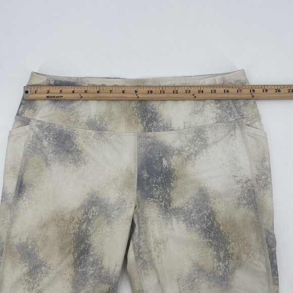 DSG Women’s XXL Sunwashed Tan White Gray Stash Pockets Performance 7/8 Tights - Picture 7 of 12